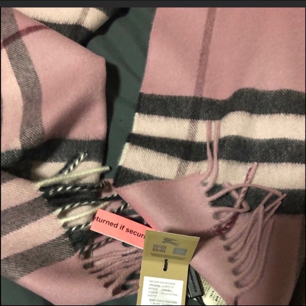 Burberry scarf Pink and Black NWT